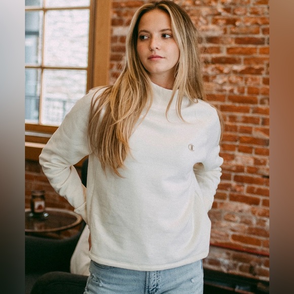 Champion Powerblend “C” Mock Neck Sweater - Picture 4 of 4